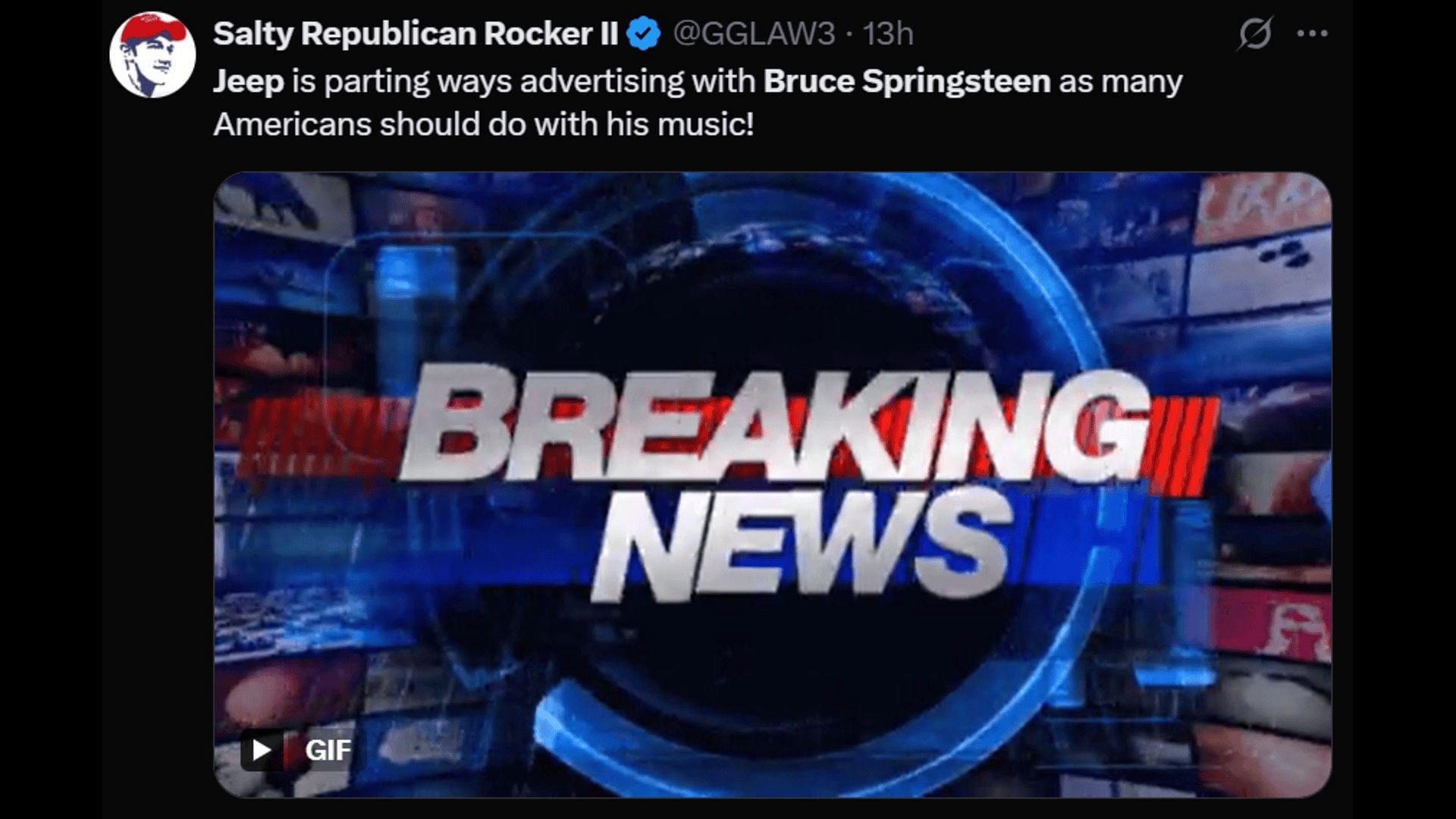 Netizens post about the Bruce Springsteen and Jeep rumor. (Image via X)